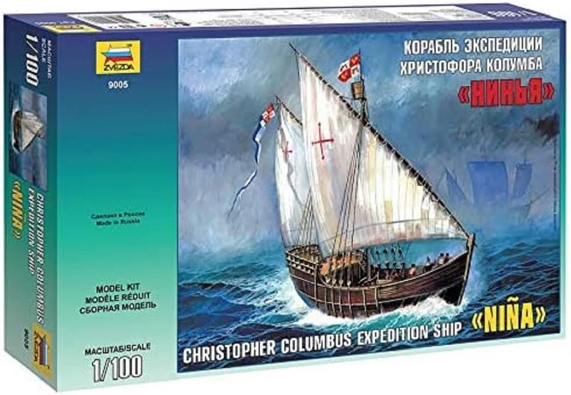 Zvezda 1/100 Nina Plastic Model Kit - Christopher Columbus Ship