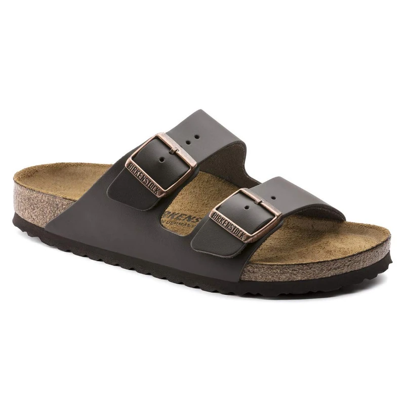 Birkenstock Men's Arizona Leather Sandals, Dark Brown, 8 UK