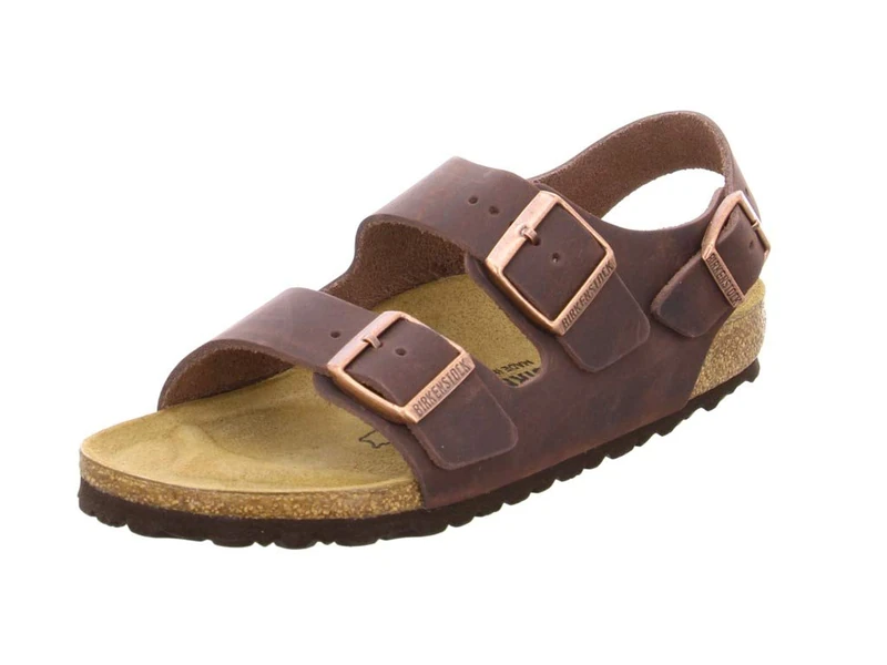 Birkenstock Milano Natural Leather, Unisex-Adults' Sandals, Habana Leather, 5 UK (38 EU)