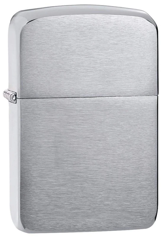 Zippo - Windproof Lighter, 1941 Replica Brushed Chrome, Base Model, Refillable, Reusable, Windproof Design, Gift Box, Made in the USA