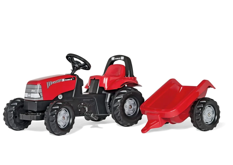 Rolly Kid Case CVX 1170 Tractor with Roll Bar and Trailer