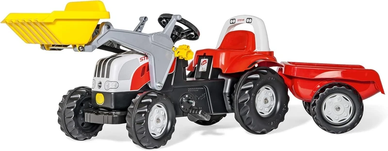 rolly toys 023936 rollyKid Steyr CVT 6190 with shovels and Annex