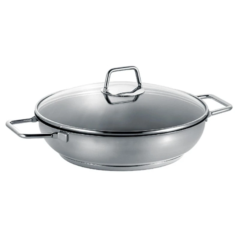 Schulte-Ufer Wega Coated Sauté Pan, Stainless Steel, Silver, 24 cm