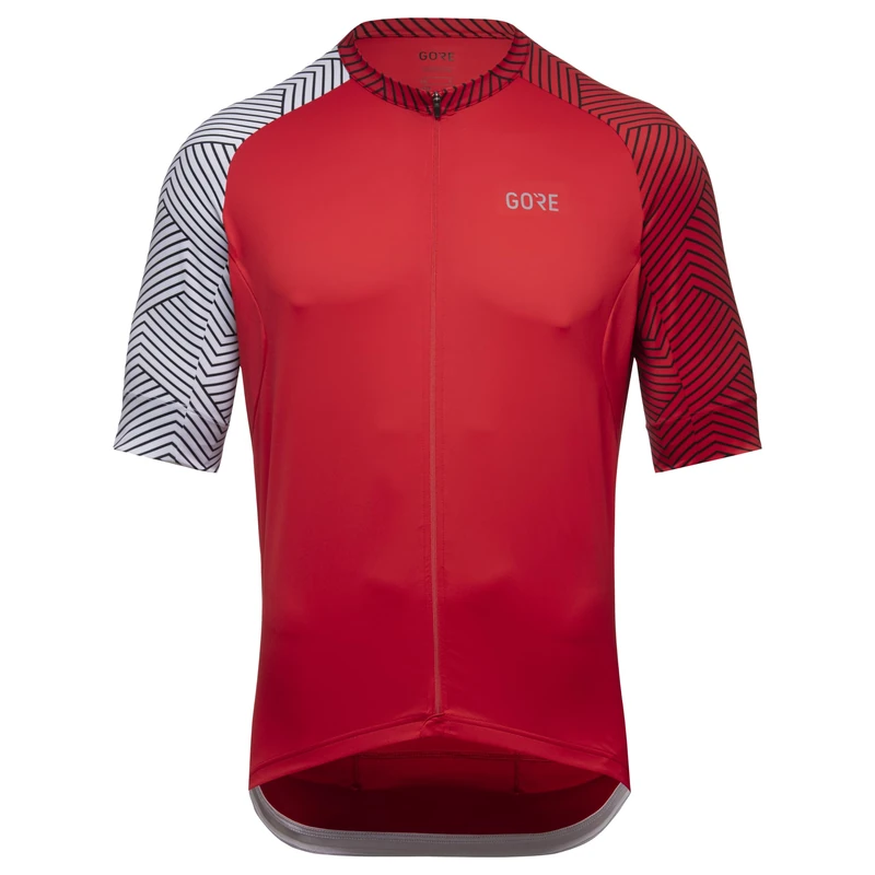 GORE WEAR Mens C5 JERSEYS, Red/White, M EU