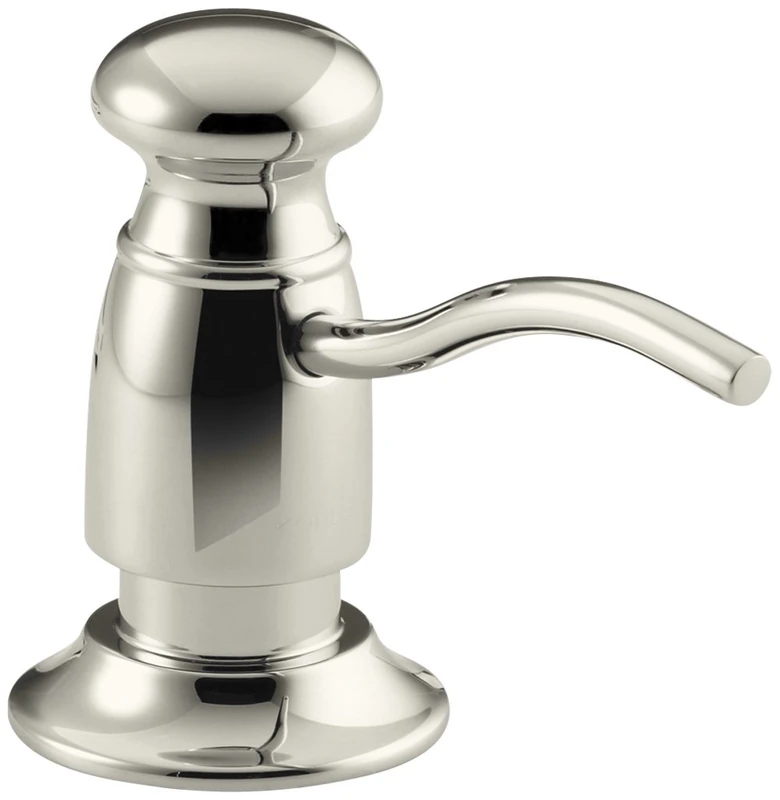 KOHLER K-1894-C-SN Soap or Lotion Dispenser with Traditional Design (Clam Shell Packed), Vibrant Polished Nickel
