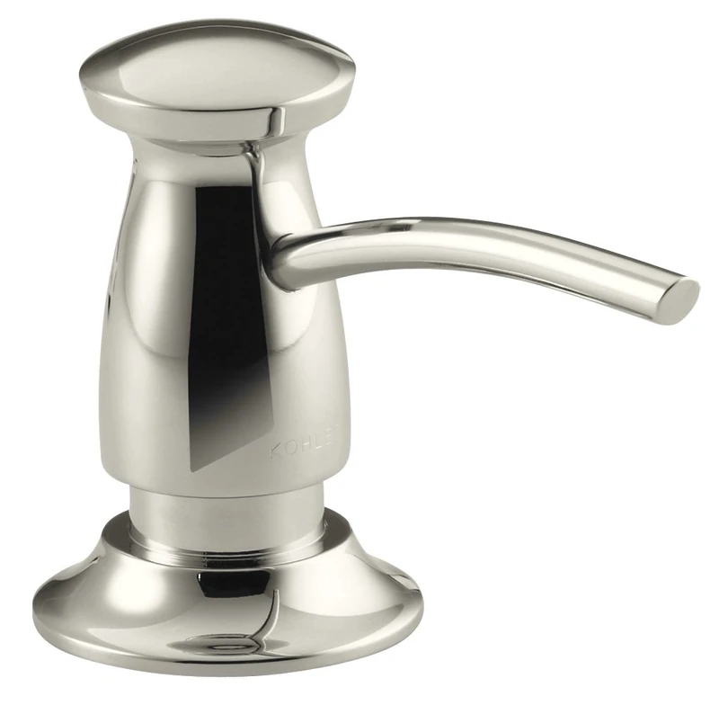 KOHLER K-1893-C-SN Soap or Lotion Dispenser with Transitional Design (Clam Shell Packed), Vibrant Polished Nickel