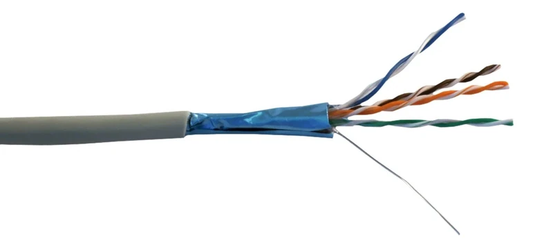 MCL 100m Cat5E Twisted Pair F/UTP Rigid Cable - Grey