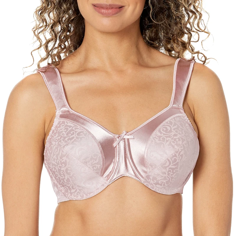 Bali Women's Satin Tracings Minimizer Underwire Bra - - 38DD Rose
