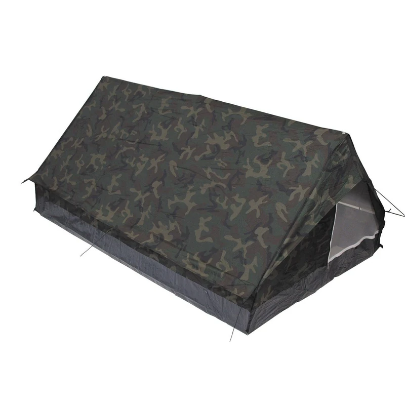 MFH 2 Person Tent Minipack with Mosquito Net Woodland Camo
