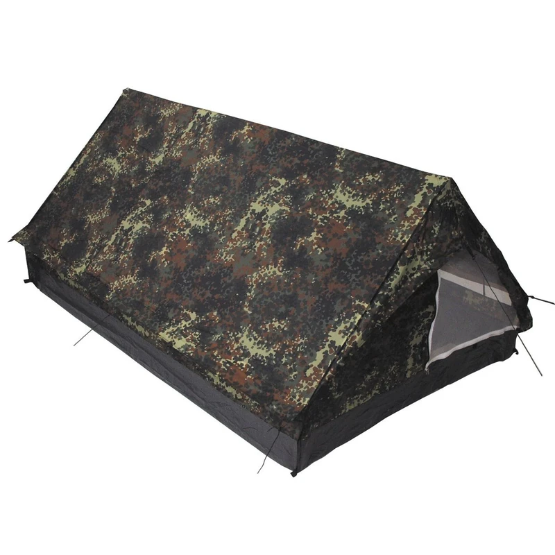 MFH 2 Person Tent Minipack With Mosquito Net Flecktarn Camo