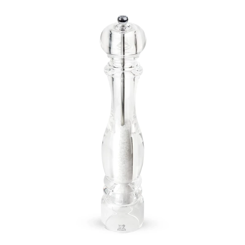 Peugeot - Nancy Manual Salt Mill - Transparent Adjustable Grinder for Rock Salt - Acrylic, Clear, 38cm - Image 1