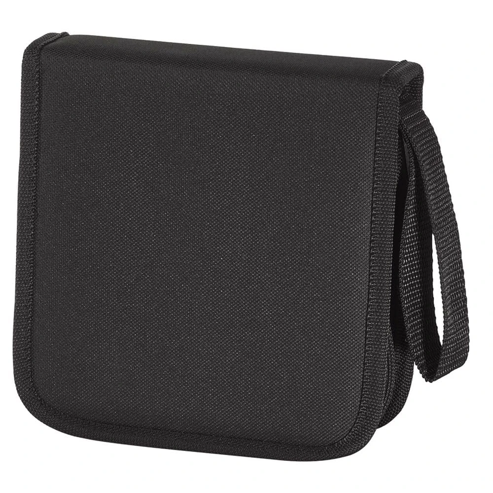 Hama CD Wallet for 32 Discs | CD/DVD/Blu-Ray | Folder for Storage, Space-Saving for The Office, Car and at Home | Black