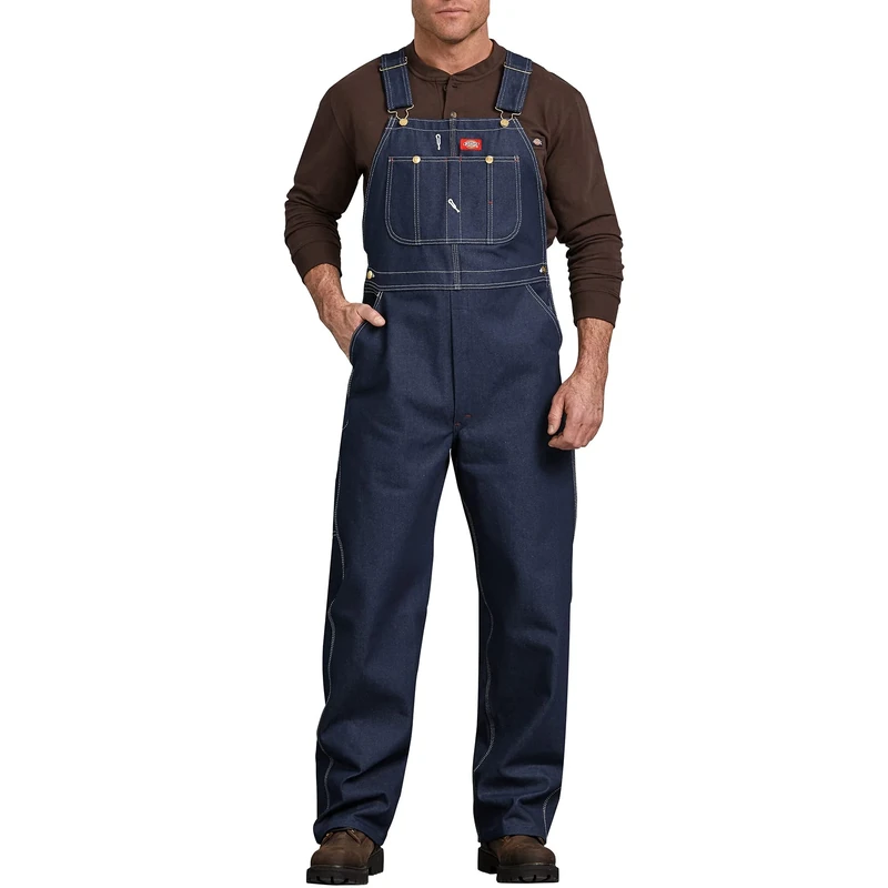 Dickies, Men's, INDIGO DENIM BIB OVERALL, INDIGO BLUE, 32W / 32L