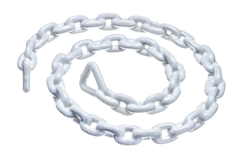 SEACHOICE Boat Anchor Chain, PVC, White, Coated, 3/8 In. X 6 Ft., For Boats Up to 54 Feet
