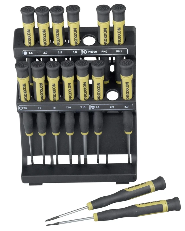 Proxxon 28148 Set of Micro Screwdrivers, 15-Piece