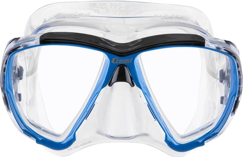 Cressi Big Eyes Mask - Clear/Azure Diving and Snorkelling Mask