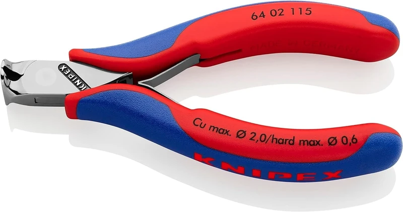 KNIPEX Electronics End Cutting Nipper with Multi-Component Handles 115 mm, 64 02 115