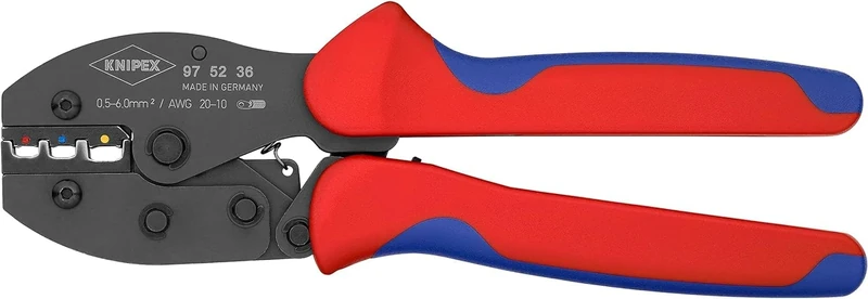KNIPEX Preciforce Crimping Pliers with Multi-Component Handles 220 mm, 97 52 36
