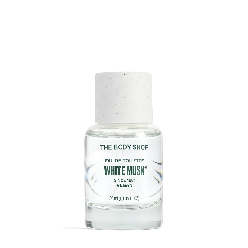 The Body Shop White Musk Eau de Toilette (1x 30ml), Fresh Floral Musk Perfume for Men & Women, Long-Lasting Unisex Fragrance with Jasmine & Lily Notes, Vegan Cologne, Signature Cruelty-Free Scent