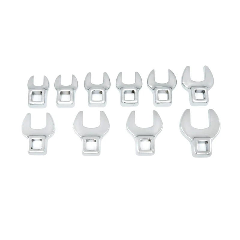 GearWrench 81909 3/8"/9.525mm Drive Crowfoot Metric Wrench Set, 10 Piece