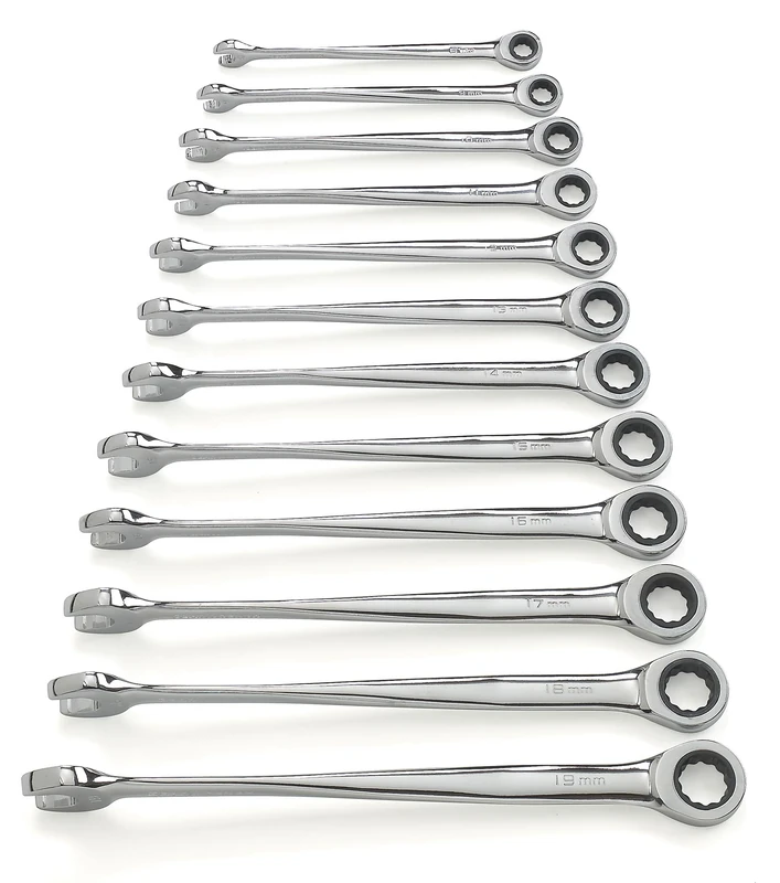GEARWRENCH 12 Pc. 12 Pt. XL X-Beam Ratcheting Combination Wrench Set, Metric - 85888
