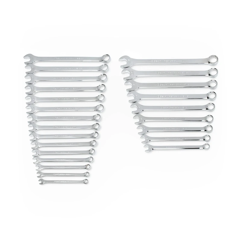 GearWrench Long Pattern Combination SAE/Metric Wrench Set 24 Pc., 12 Point - 81900
