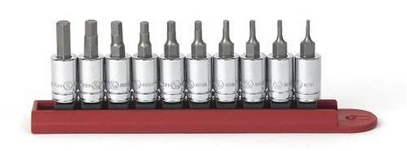 GearWrench 10 Pc. 1/4" Drive Hex Bit Socket Set, SAE - 80323
