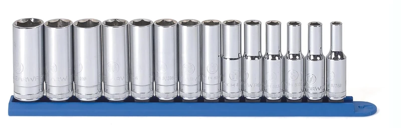 GEARWRENCH 14 Piece 3/8" Drive 6 Pt. Deep Socket Set, Metric - 80554