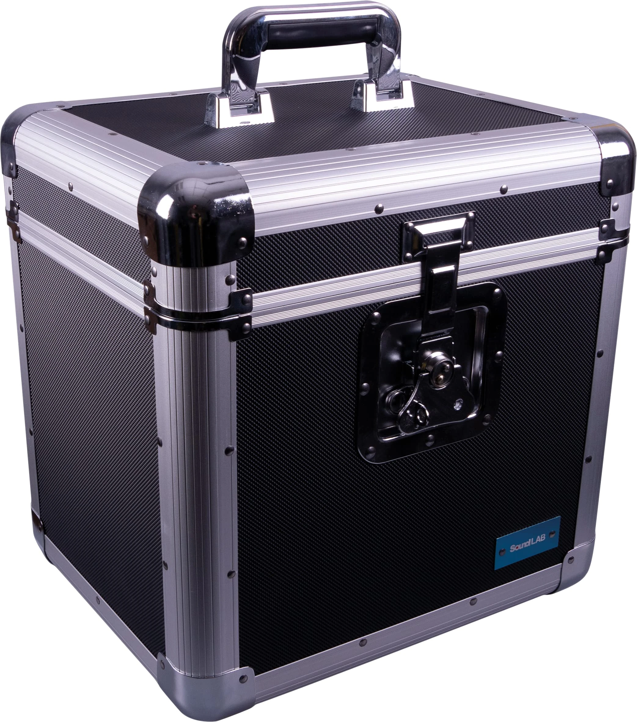 Soundlab Euro Style Album 12" Singles Case With Handle, Buterfly Catch, Holds 70 Records for DJ