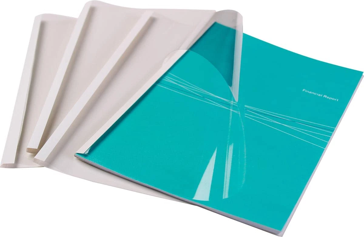 Fellowes 3mm Thermal Binding Covers - 9-32 Sheet Capacity - Pack of 100 White Thermal Binding Covers