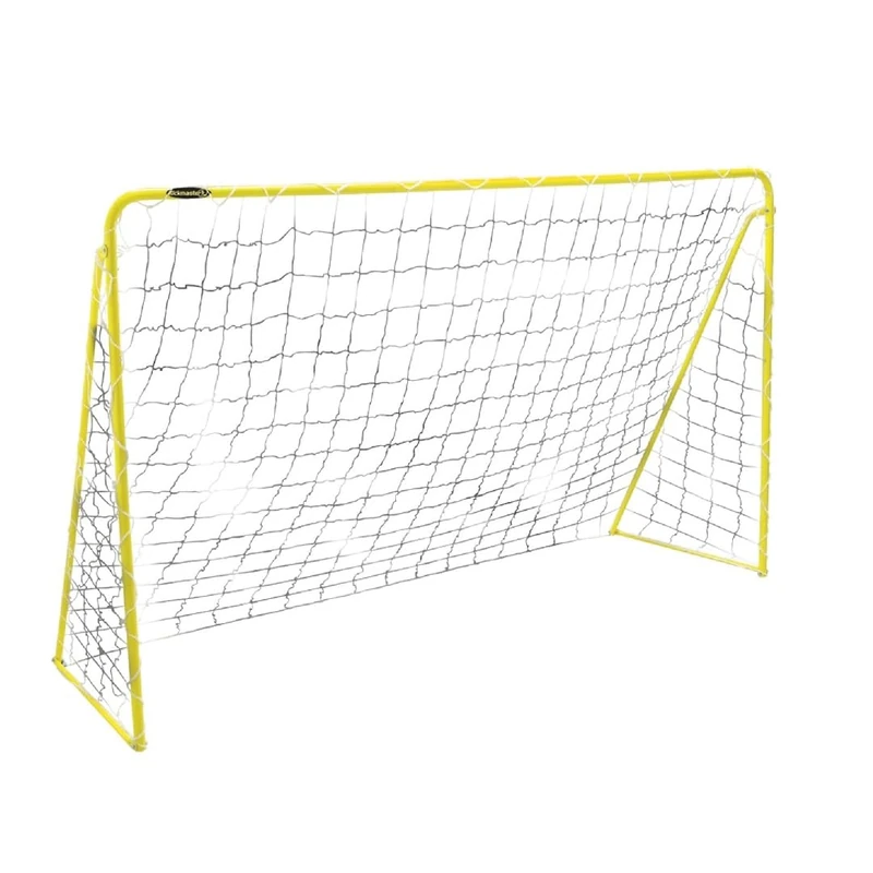 Kickmaster Premier Football Goal 10Ft - Powder Coated Steel Frame, Ultra Strong 3 ply High-Density Netting - Perfect for Outdoor Soccer Play - Ideal for Skill Development - Easy Assembly.