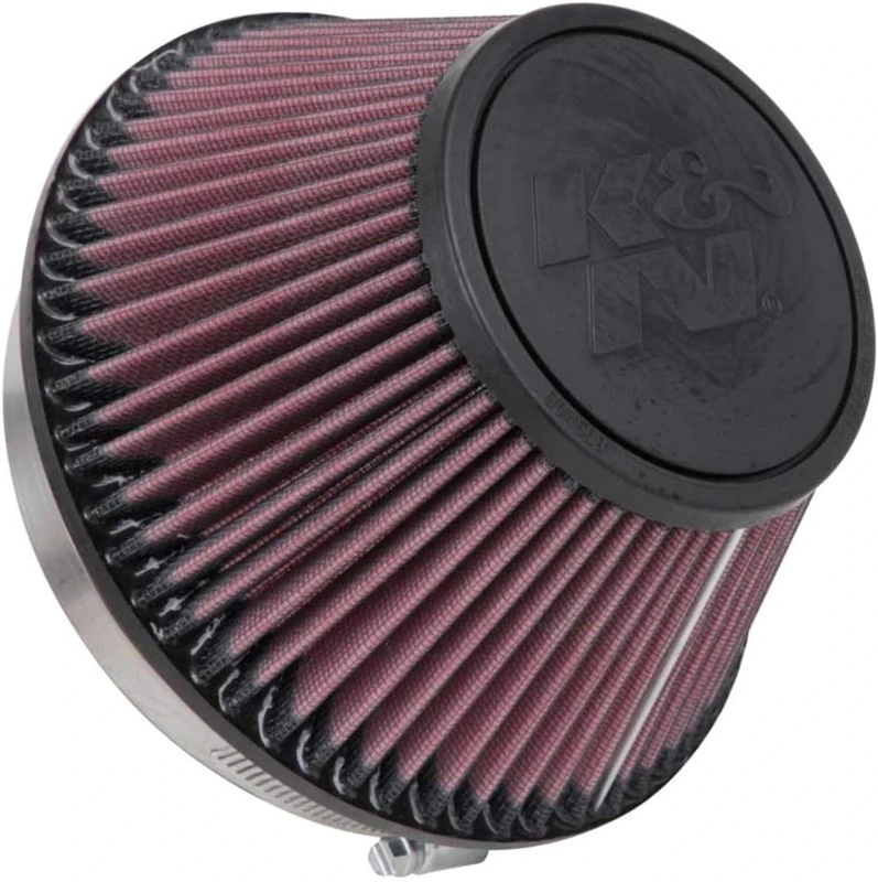 K&N Universal Clamp-On Air Filter: High Performance, Premium, Washable, Replacement Engine Filter: Flange Diameter: 6 In, Filter Height: 4 In, Flange Length: 1 In, Shape: Round Tapered, RU-4600