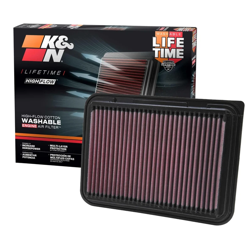 K&N Engine Air Filter: High Performance Premium Washable Replacement Filter: Compatible with 2002-2019 Toyota (Auris, Avensis, Corolla, Vitz, Yaris, Verso, Probox, Ractis,Wish, Alion, Premio) 33-2360