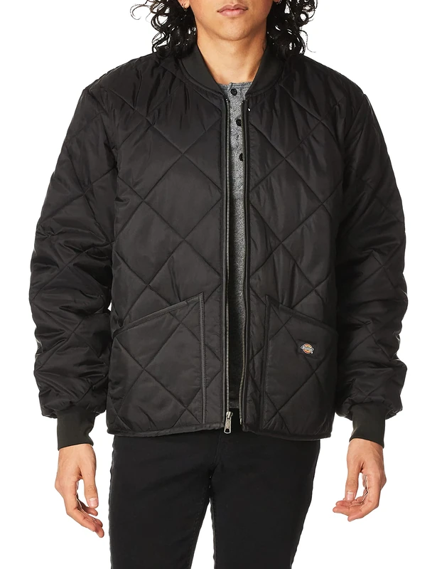 Dickies, Men's, Diamond Quilted Jacket, Black, XXL