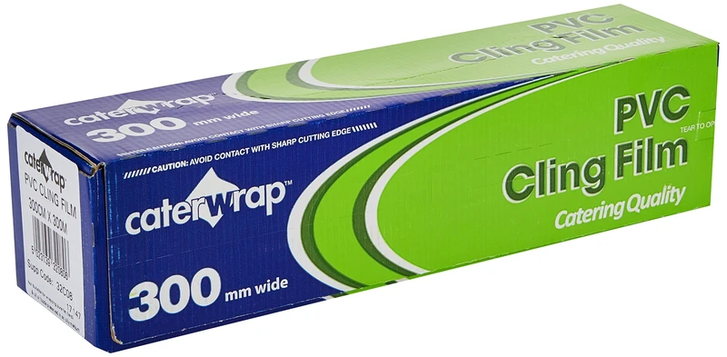 Caterwrap Cling Film 300 mm x 300 m Cutter Box - Packaging May Vary