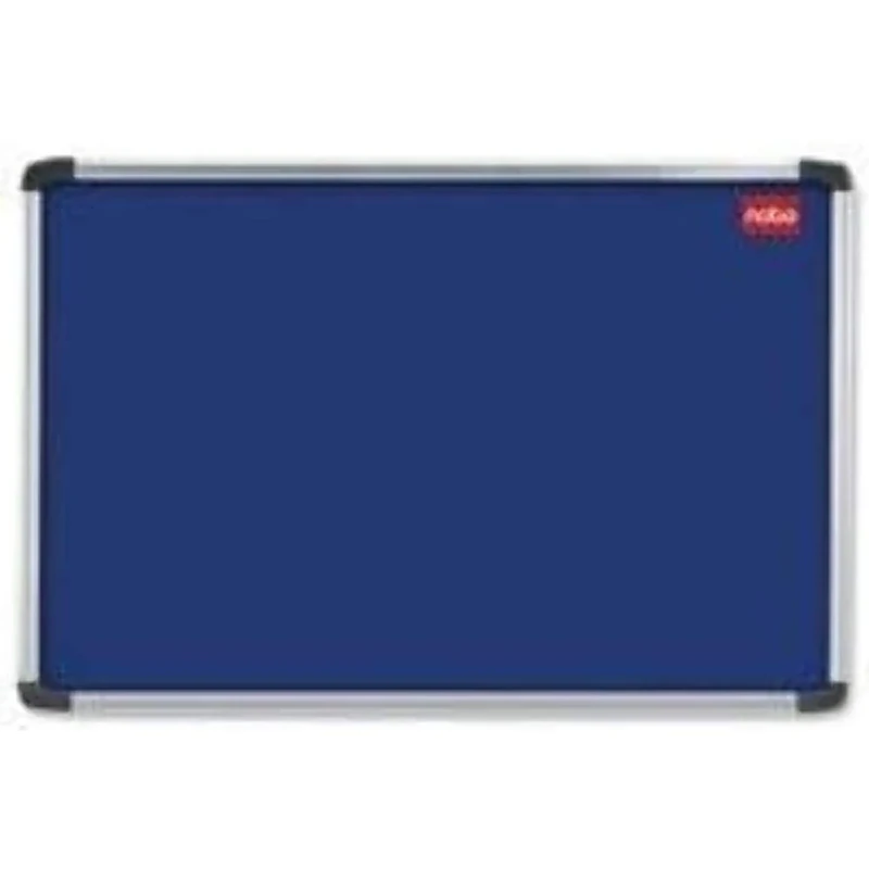 Nobo EuroPlus Felt Noticeboard with Fixings and Aluminium Frame, 2400 x 1200 mm - Blue