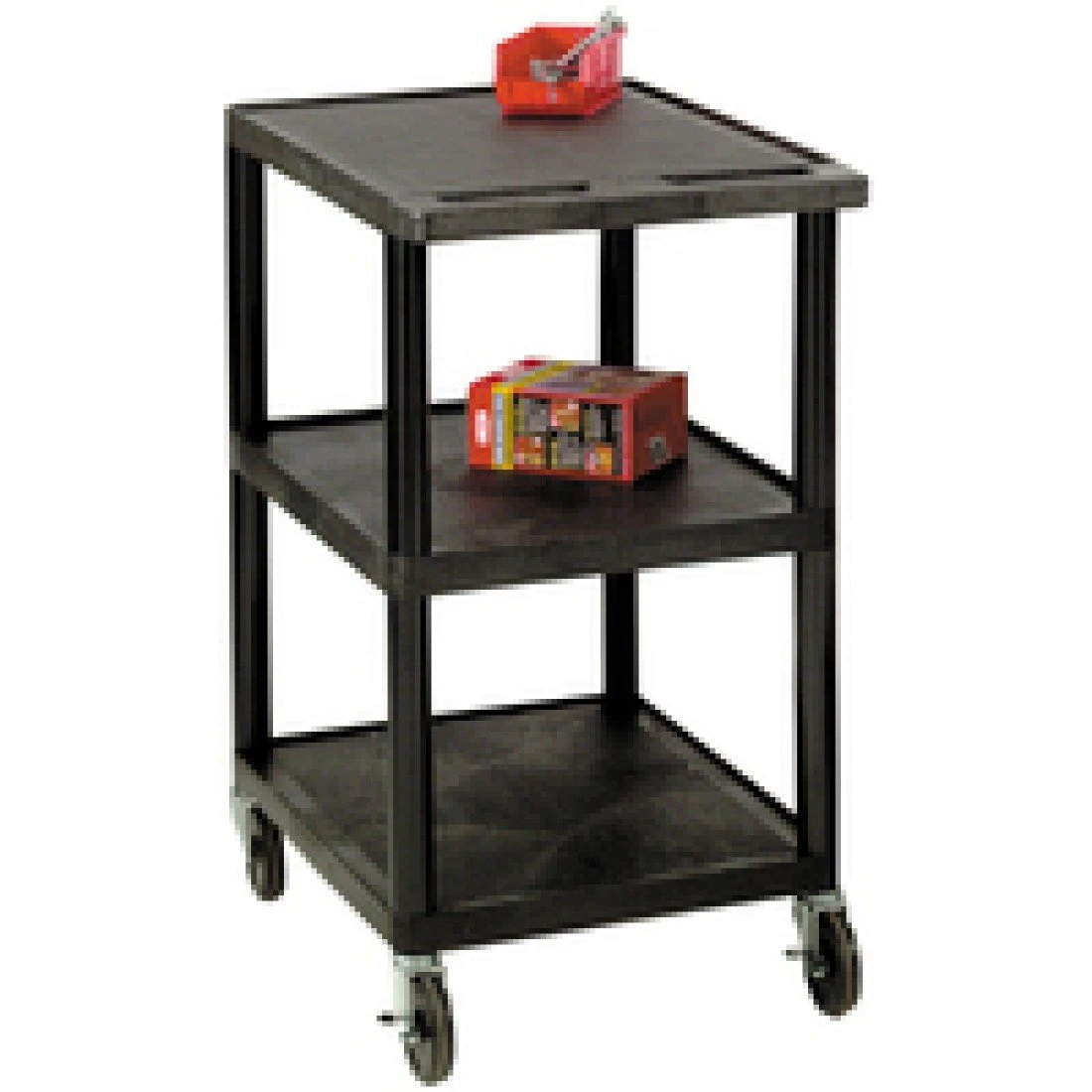 GPC GI341L 3 Shelf Service Trolley, Black