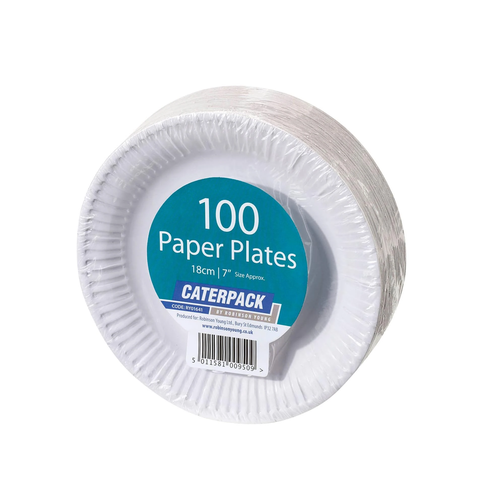 Caterpack by Robinson Young Plates 18cm White, 100 pack