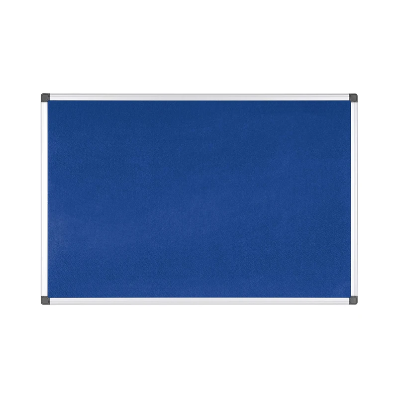Bi-Office Notice Board Maya, Blue Felt, Aluminium Frame, 90 x 60 cm