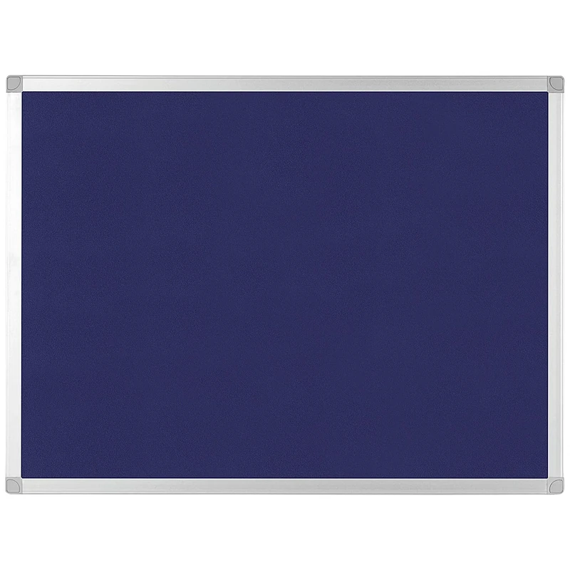 Q-Connect Aluminium Frame Felt Noticeboard with Fixing Kit 1800 x 1200 mm Blue - Image 1