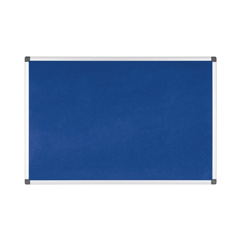 Bi-Office Notice Board Maya, Blue Felt, Aluminium Frame, 180 x 120 cm