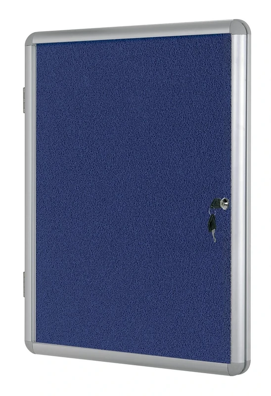 Bi-Office 1110 x 930 mm Lockable Internal Display Case - Blue