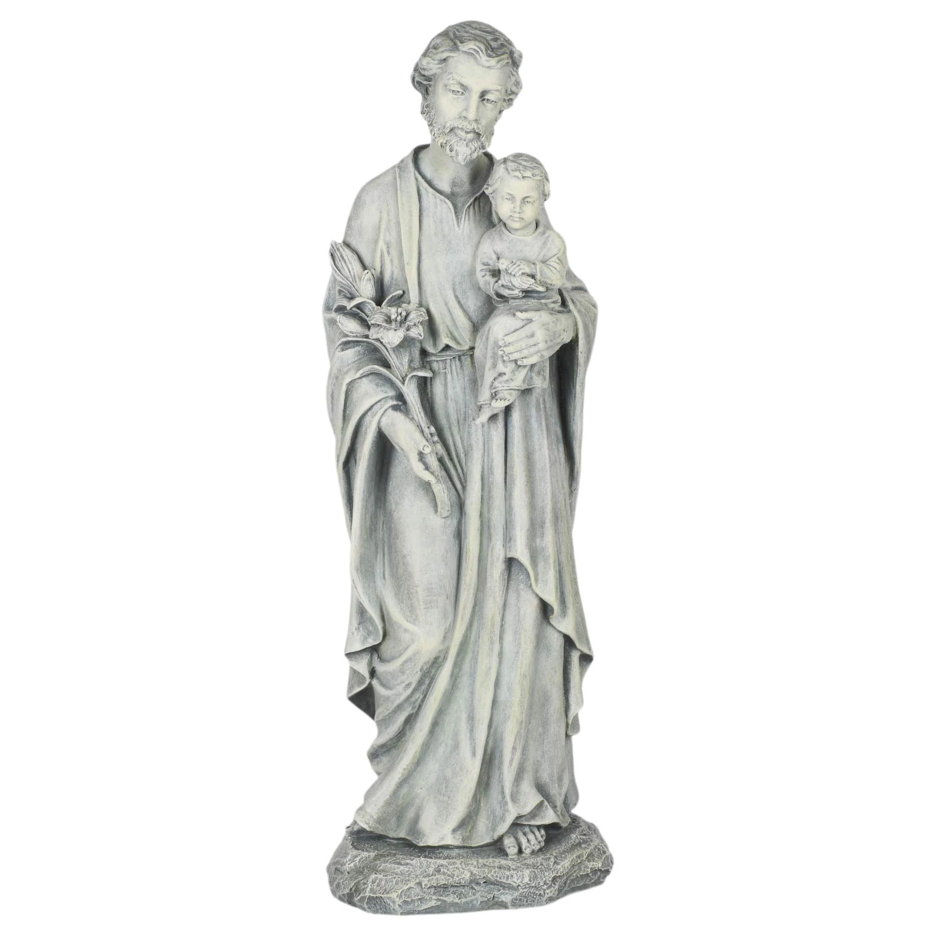 Joseph's Studio Roman St. Joseph Statue, 20" H, Garden Collection, Resin and Stone, Decorative, Religious Gift, Home Indoor and Outdoor Decor, Durable, Long Lasting