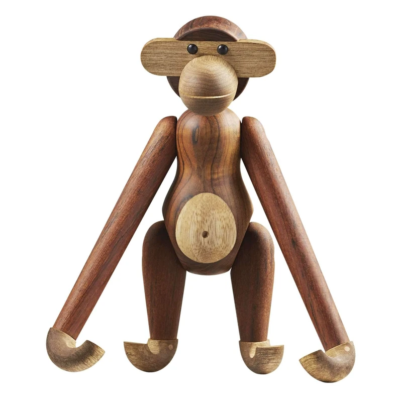 Kay Bojesen Wooden Monkey Figure - Large Brown Design Icon