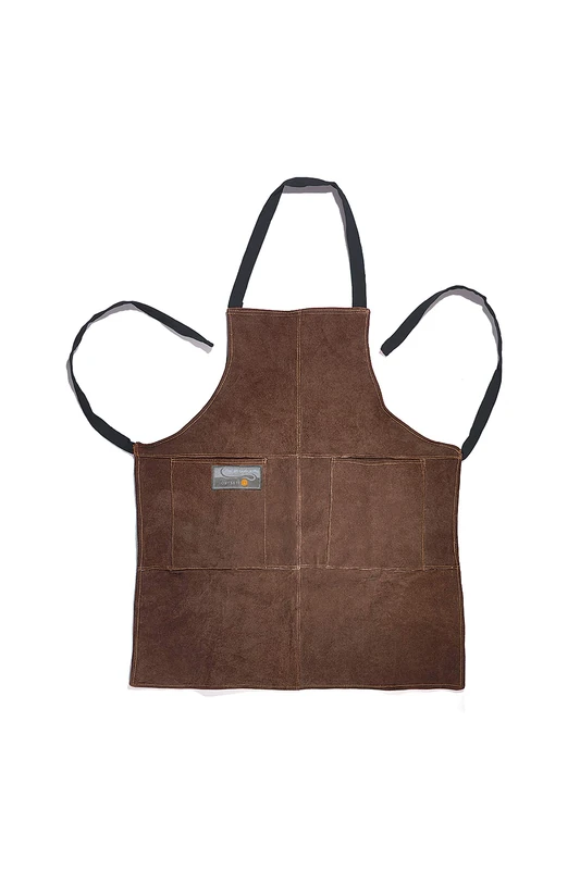 Outset Grill and Kitchen Apron, Brown Leather, 27" x 30" - Image 1