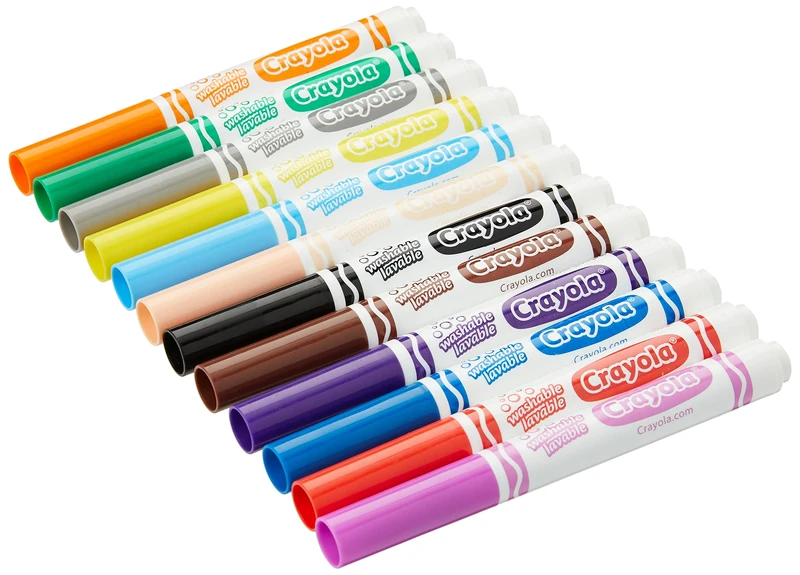 CRAYOLA Washable Broadline Markers - Assorted Colours (Pack of 144) | Perfect for School Classrooms