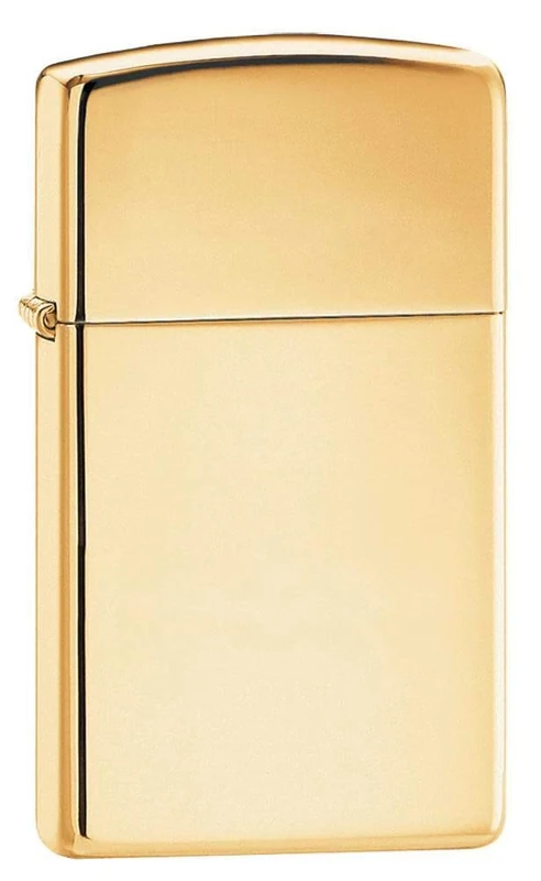Zippo 1654B Lighter 60001177 Polished Slim Petrol Lighter, Brass, Brass High Polish, 1 x 3.5 x 5.5 cm, Gold