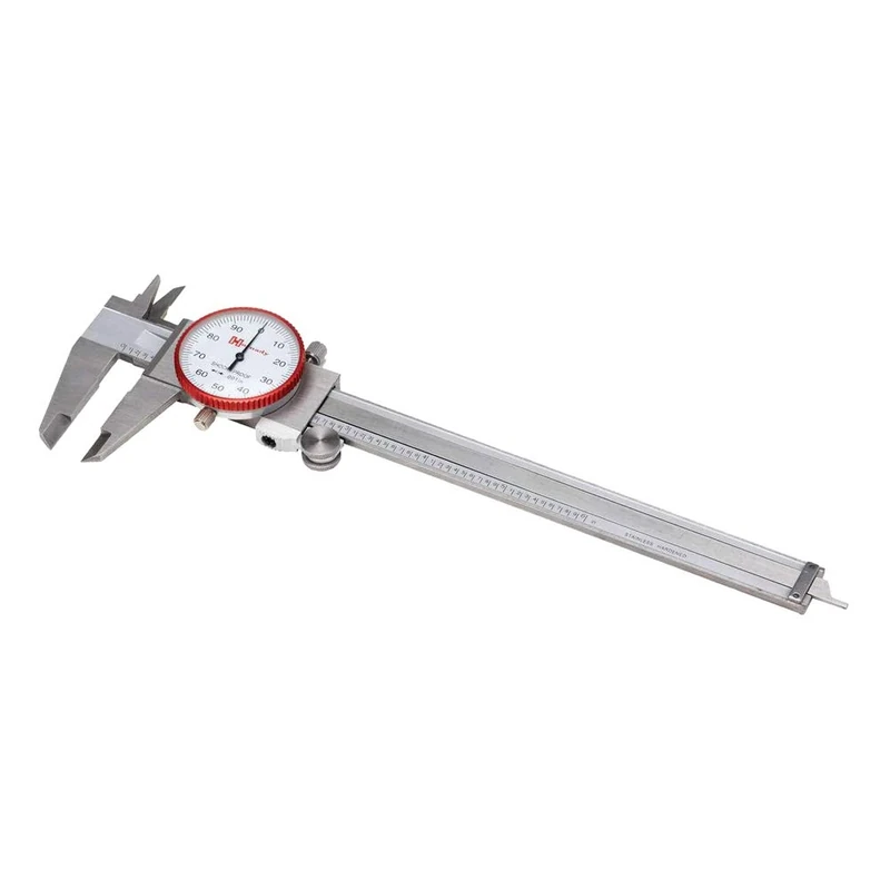 Hornady Dial Caliper, 050075-6 Inch Stainless Steel Shock-Resistant Dial Caliper Measuring Tool with Storage Case - Measure Reloading Supplies Inside, Outside, Depth, & Step to .001 Inch Accuracy
