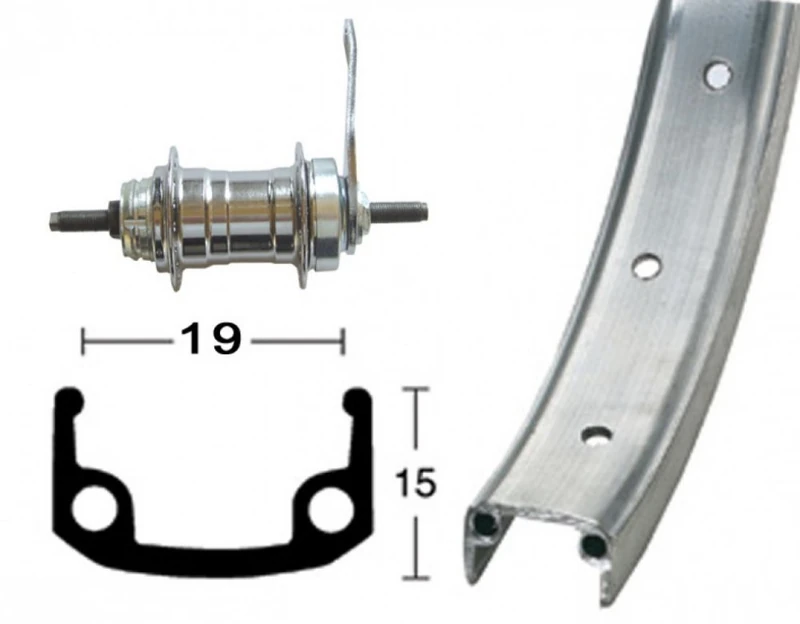 Roland 630226 Wheel Tra.Roland 12-1/2x1.75 Llanta Alu 16 AGU.va for Cyclists, Ideal for Smooth Riding and Bike upkeep