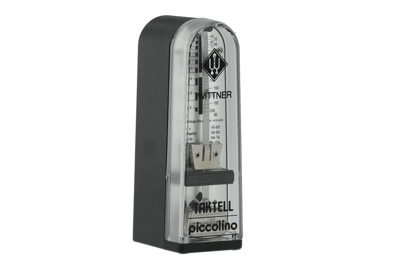 Wittner Metronome Taktell Piccolino Series 890 - Plastic casing - Without bell - Black - Mechanical winding - No batteries required - Made in Germany